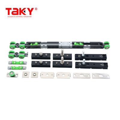 স্লাইডিং ওয়ারড্রোব হুইল হার্ডওয়্যার দীর্ঘ জীবন ডাবল নরম বন্ধ দরজা পলি ড্যাম্পার রোলার