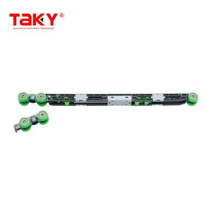 স্লাইডিং ওয়ারড্রোব হুইল হার্ডওয়্যার দীর্ঘ জীবন ডাবল নরম বন্ধ দরজা পলি ড্যাম্পার রোলার