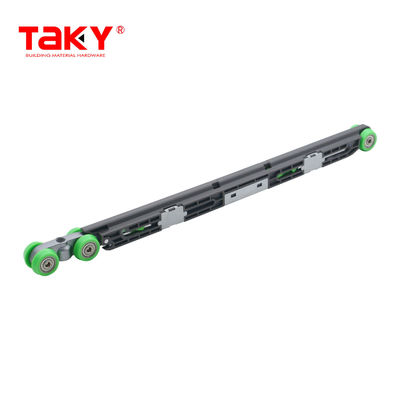 স্লাইডিং ওয়ারড্রোব হুইল হার্ডওয়্যার দীর্ঘ জীবন ডাবল নরম বন্ধ দরজা পলি ড্যাম্পার রোলার