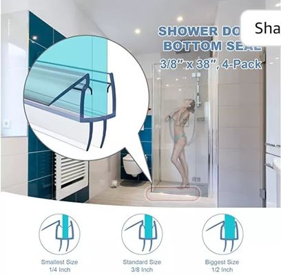 লং লিফট ফাংশন পিভিসি প্লাস্টিকের ঝরনা দরজা আধুনিক বাথরুমের জন্য নীচের সিল স্ট্রিপ