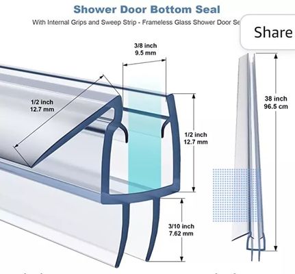 লং লিফট ফাংশন পিভিসি প্লাস্টিকের ঝরনা দরজা আধুনিক বাথরুমের জন্য নীচের সিল স্ট্রিপ