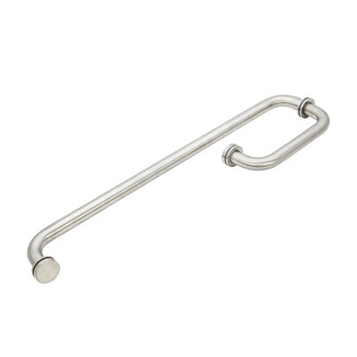 হোটেল সিলভার শাওয়ার ঘের রুম গ্লাস দরজা ব্যাক টু ব্যাক টয়লেট বার টান হ্যান্ডেল