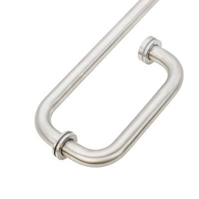 হোটেল সিলভার শাওয়ার ঘের রুম গ্লাস দরজা ব্যাক টু ব্যাক টয়লেট বার টান হ্যান্ডেল