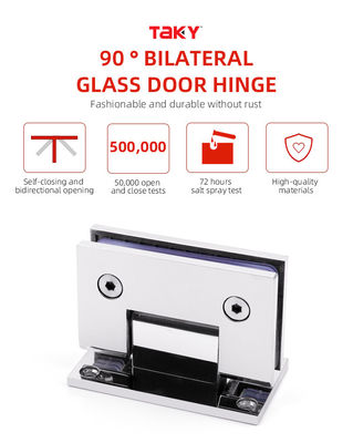 হোটেল বাথরুম এইচ টাইপ স্টেইনলেস স্টিল মিরর শাওয়ার গ্লাস ডোর কব্জা 12 মিমি বেভেল এজ