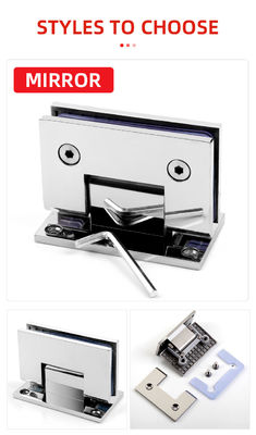 হোটেল বাথরুম এইচ টাইপ স্টেইনলেস স্টিল মিরর শাওয়ার গ্লাস ডোর কব্জা 12 মিমি বেভেল এজ