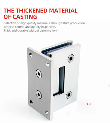 স্কয়ার বেভেল স্টেইনলেস স্টীল গ্লাস থেকে ওয়াল ঝরনা দরজা 800-1000MM দরজা প্রস্থ জন্য hinge