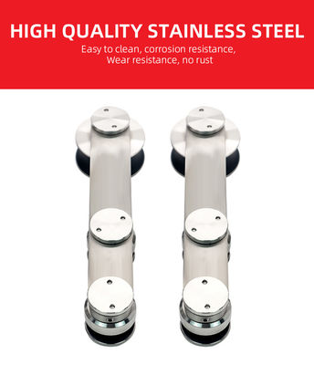 উচ্চ মানের স্লাইডিং শাওয়ার ফ্রেমহীন গ্লাস স্লাইডিং ডোর সিস্টেম হার্ডওয়্যার