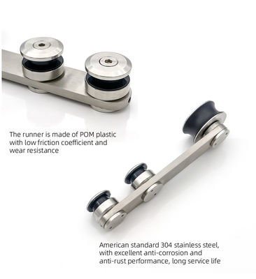 উচ্চ মানের স্লাইডিং শাওয়ার ফ্রেমহীন গ্লাস স্লাইডিং ডোর সিস্টেম হার্ডওয়্যার