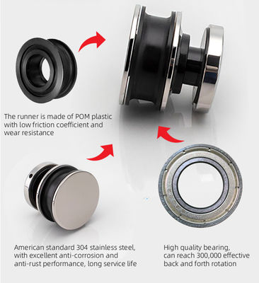 8-12 পুরু নিরাপদ গ্লাস সঙ্গে উচ্চ ক্ষয় প্রতিরোধী খামার দরজা এবং হার্ডওয়্যার কিট
