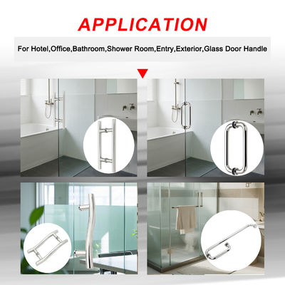 Shower Room Stainless Steel 304 Frameless Door Pull Handle Black Color Sliding Glass Door Handle