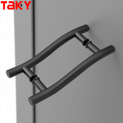 Shower Room Stainless Steel 304 Frameless Door Pull Handle Black Color Sliding Glass Door Handle