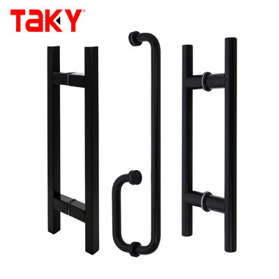 ভালো দাম দরজা উইন্ডো হ্যান্ডল 304 স্টেইনলেস স্টীল ম্যাট কালো রঙ স্কয়ার টিউব গ্লাস দরজা হ্যান্ডেল অনলাইন