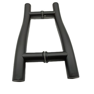 ভালো দাম দরজা জানালা হ্যান্ডেল ৮ ইঞ্চি কালো গ্লাস দরজার হাতল ক্রোম ফিনিশ ৩0৪ স্টেইনলেস স্টিল অনলাইন