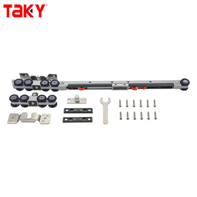 ভালো দাম লোহার নাইলন আসবাবপত্র পোশাকের দরজা ঝুলন্ত ট্র্যাক ডাবল একক নরম ক্লোজিং ৮ চাকা স্লাইডিং ডোর পুলি ড্যাম্পার রোলার অনলাইন