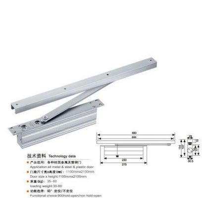 ভালো দাম আধুনিক হোটেল ডিজাইন ৮৫ কেজি ফায়ার রেটেড দুটি অ্যাডজাস্টেবল স্পিড হাইড্রোলিক লুকানো স্প্রিং কাঠের গোপন দরজা বন্ধকারী অনলাইন