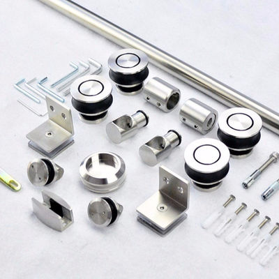 ভালো দাম হোটেল বাথরুম এবং আলমারির জন্য 8-12 মিমি ফ্রেমহীন গ্লাস ডোর স্লাইডিং মিরর বার্ন ডোর কিট অনলাইন