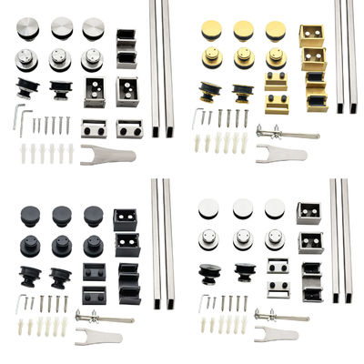 ভালো দাম আধুনিক নকশা ডাবল পাইপ বার ফ্রেমহীন এসএস 304 8-12 মিমি শাওয়ার স্লাইডিং ডোর ফিটিং অনলাইন