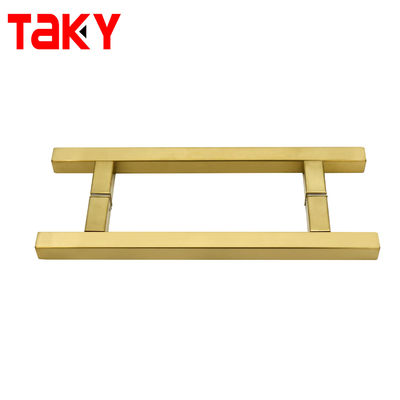 ভালো দাম এসএস 304 স্টেইনলেস স্টিল স্নানের গ্লাস ডোর হ্যান্ডেল 203 * 203 * 19 * 1.0 মিমি আকার এবং পোলিশ / ব্রাশ নিকেল / কালো সমাপ্তি অনলাইন