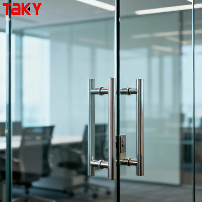 স্টেইনলেস স্টীল ঝরনা পালিশ দরজা হাতল অভ্যন্তরীণ টান ধাক্কা গ্লাস দরজা হাতল