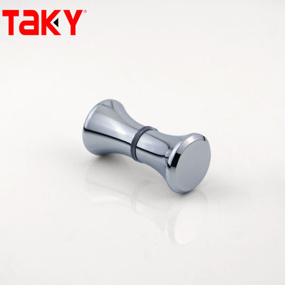 New Design Silver Bathroom Door Double Hole Knob Shower Room Sliding Door Glass Handle