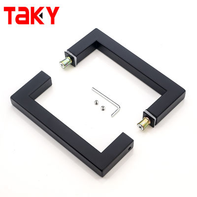 ভালো দাম আধুনিক এসএস 304 স্টেইনলেস স্টিল স্নান গ্লাস ডোর হ্যান্ডেল 203 * 203 * 19 * 1.0 মিমি আকার এবং পোলিশ / ব্রাশ নিকেল / কালো সমাপ্তি অনলাইন