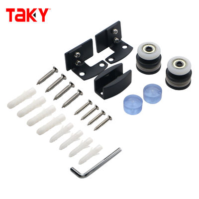 ভালো দাম Stainless Steel 304 Black Bathroom Sliding Door Kit Sliding Shower Glass Door Hardware System অনলাইন