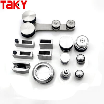 ভালো দাম 304 স্টেইনলেস স্টিল ফ্রেমহীন শাওয়ার ডোর হার্ডওয়্যার কিট, 80-120 কেজি ওজন বহন ক্ষমতা এবং নীরব পুলি ট্র্যাক সহ অনলাইন