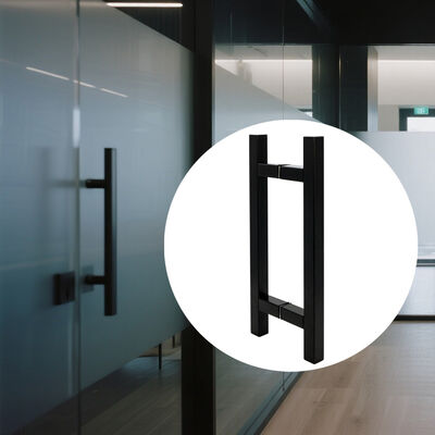 আধুনিক এসএস 304 স্টেইনলেস স্টিল স্নানের গ্লাস ডোর হ্যান্ডেল 203 * 203 * 19 * 1.0 মিমি আকার এবং পোলিশ ফিনিস সহ