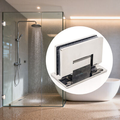 ভালো দাম ঝরনা ওয়াল মাউন্ট করা 90 ডিগ্রী বর্গক্ষেত্র কোণার কাচের দরজা পিভট স্ক্রীন গ্লাস দরজা কবজা অনলাইন
