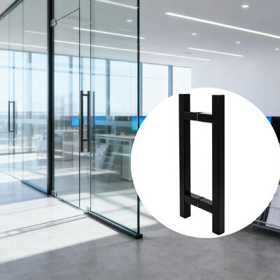 ভালো দাম হোটেলের জন্য স্টেইনলেস স্টীল পুশ পুল ডোর হ্যান্ডেল বাণিজ্যিক গ্রেড আধুনিক ডিজাইন এইচ আকৃতির অনলাইন